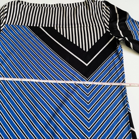Diane Von Furstenburg Blue, Black, White Dress - Picture 7 of 12
